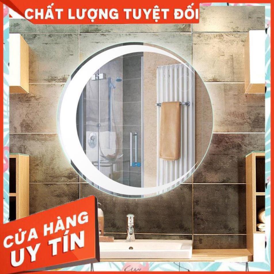 Gương tròn treo bàn trang điểm có đèn led cảm ứng 3 chạm thông minh kích thước D60 - HK-0007 miror