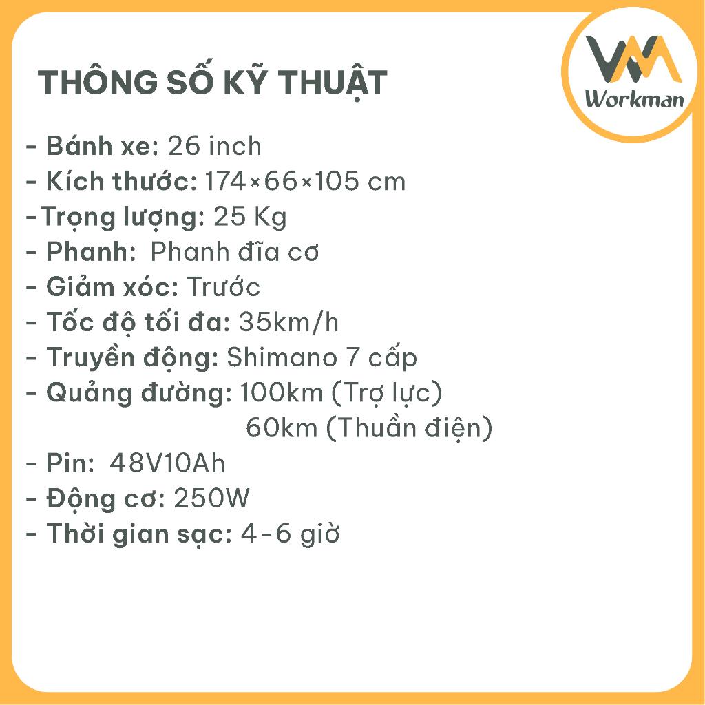 Xe Đạp Điện Trợ Lực C26 - Phiên Bản Nâng Cấp - Tốc Độ Tối Đa 35km/h