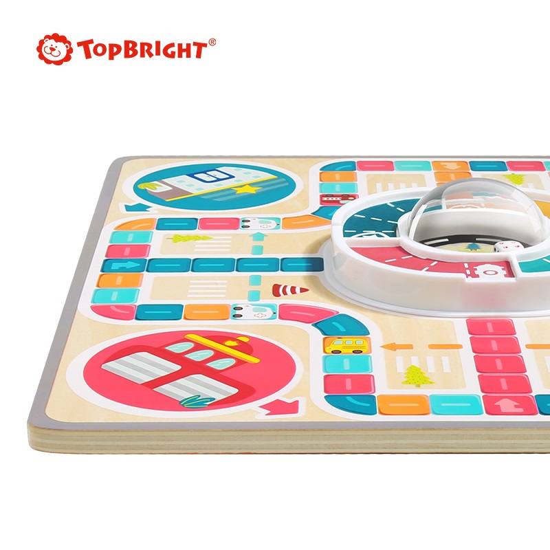 Đồ chơi Cờ cá ngựa phiên bản ô tô bằng gỗ chính hãng TOPBRIGHT – Family Games Motown Flying Chess