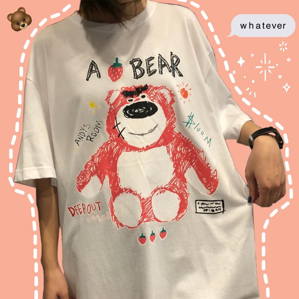 Áo Thun Tay Lỡ Form Rộng Unisex GẤU A BEAR