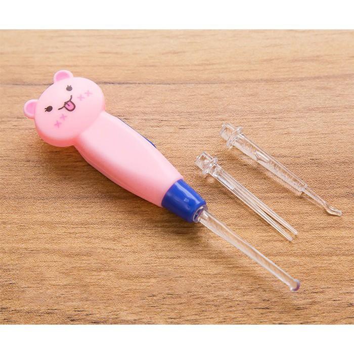 Lấy Ráy Tai Hình Thú Bằng Nhựa Có Đèn Led Cho Bé