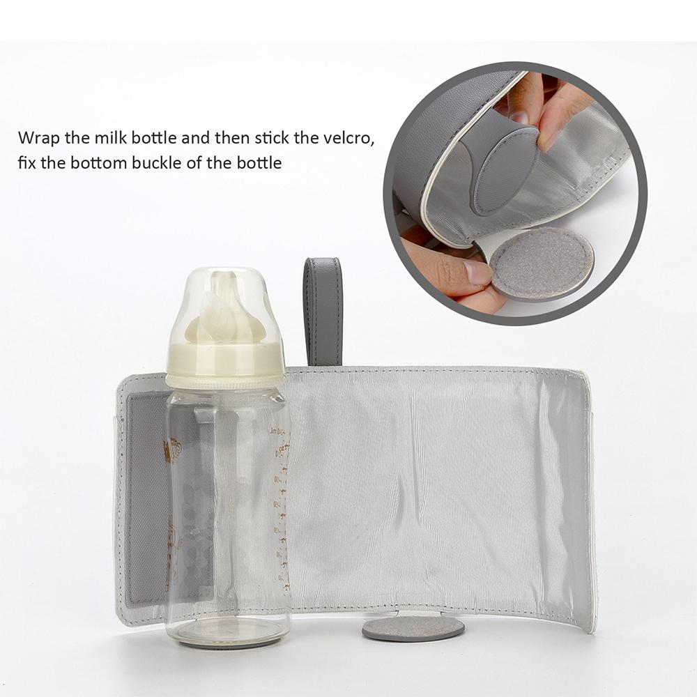USB Bé Bình Di Động Du Lịch Hâm Sữa Điều Chỉnh 3 Tốc Độ Trẻ Sơ Sinh Bú Bình Đun Nóng Nắp Cách Nhiệt Bình Giữ Nhiệt