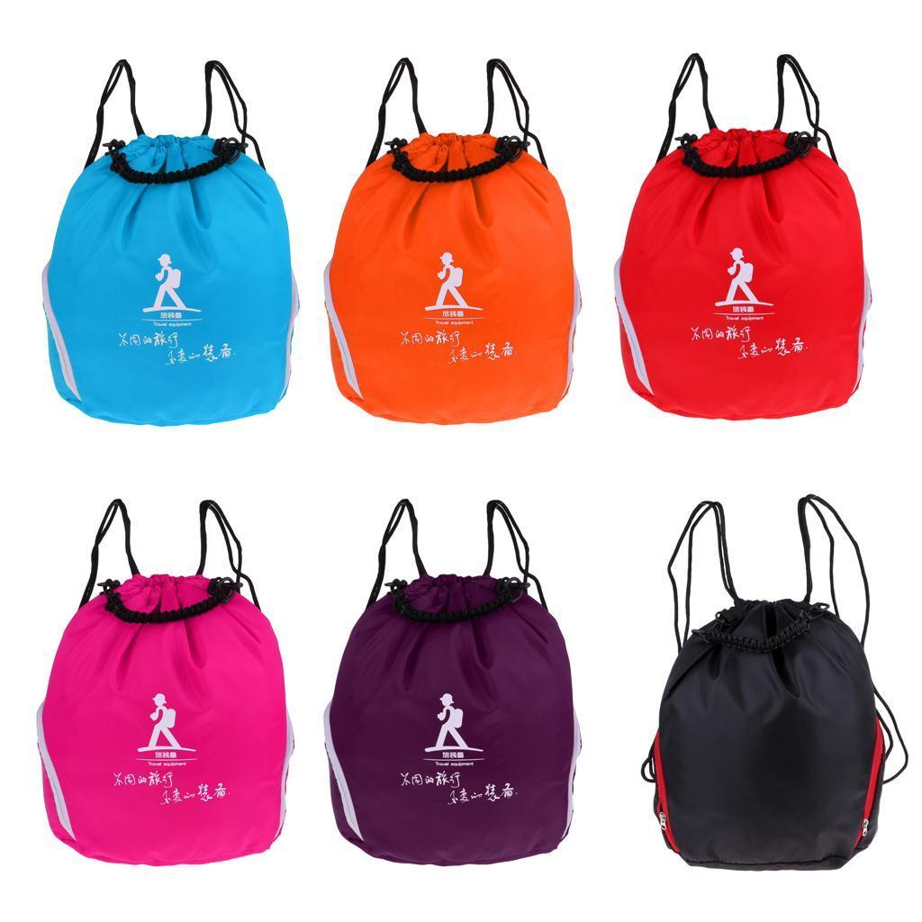 Unisex Bag Drawstring Sack Sport Travel Outdoor Backpack, Waterproof, Soft, Lightweight and Durable