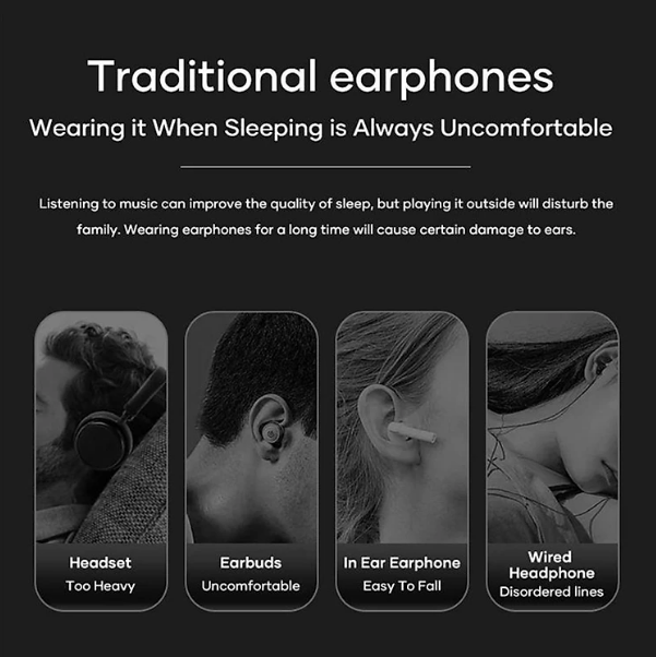 Cao cấp - Loa Thanh truyền dẫn xương giúp cải thiện giấc ngủ Bone Sleep Conduction Tech