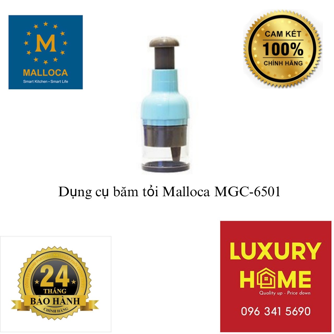 Dụng cụ băm tỏi Malloca MGC-6501 - Hàng Chính Hãng