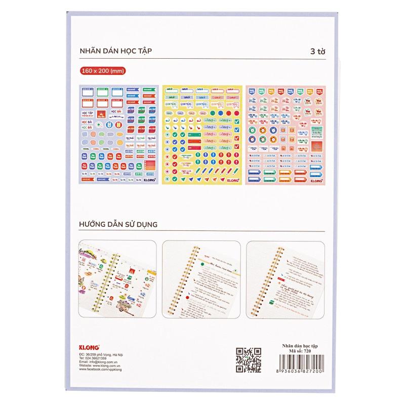 Bộ Study Sticker MS: 720