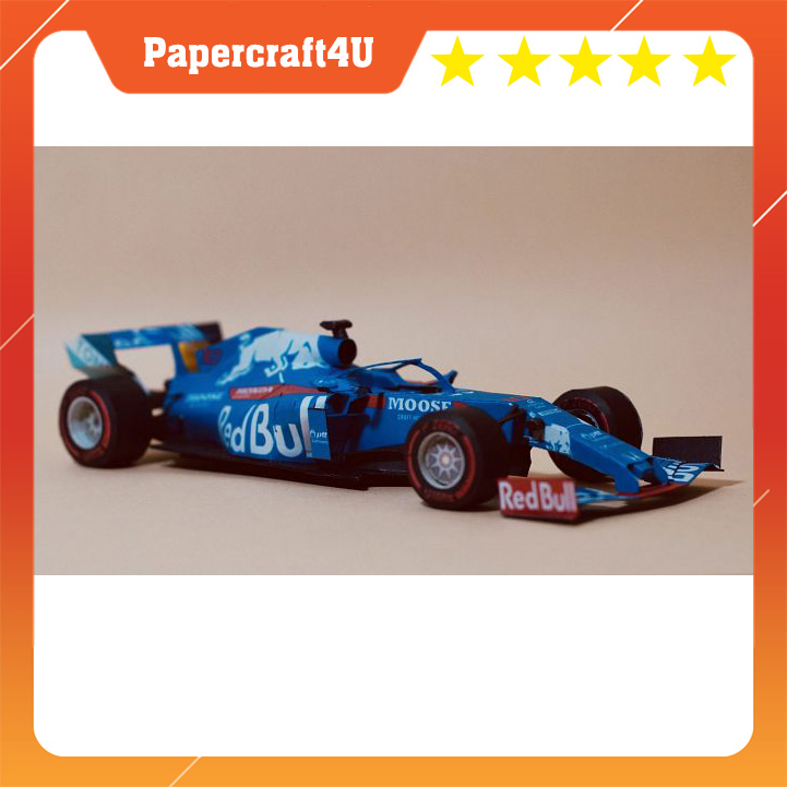Mô hình giấy thủ công xe đua F1 STR-14 đội Red Bull Racing tỉ lệ 1/20
