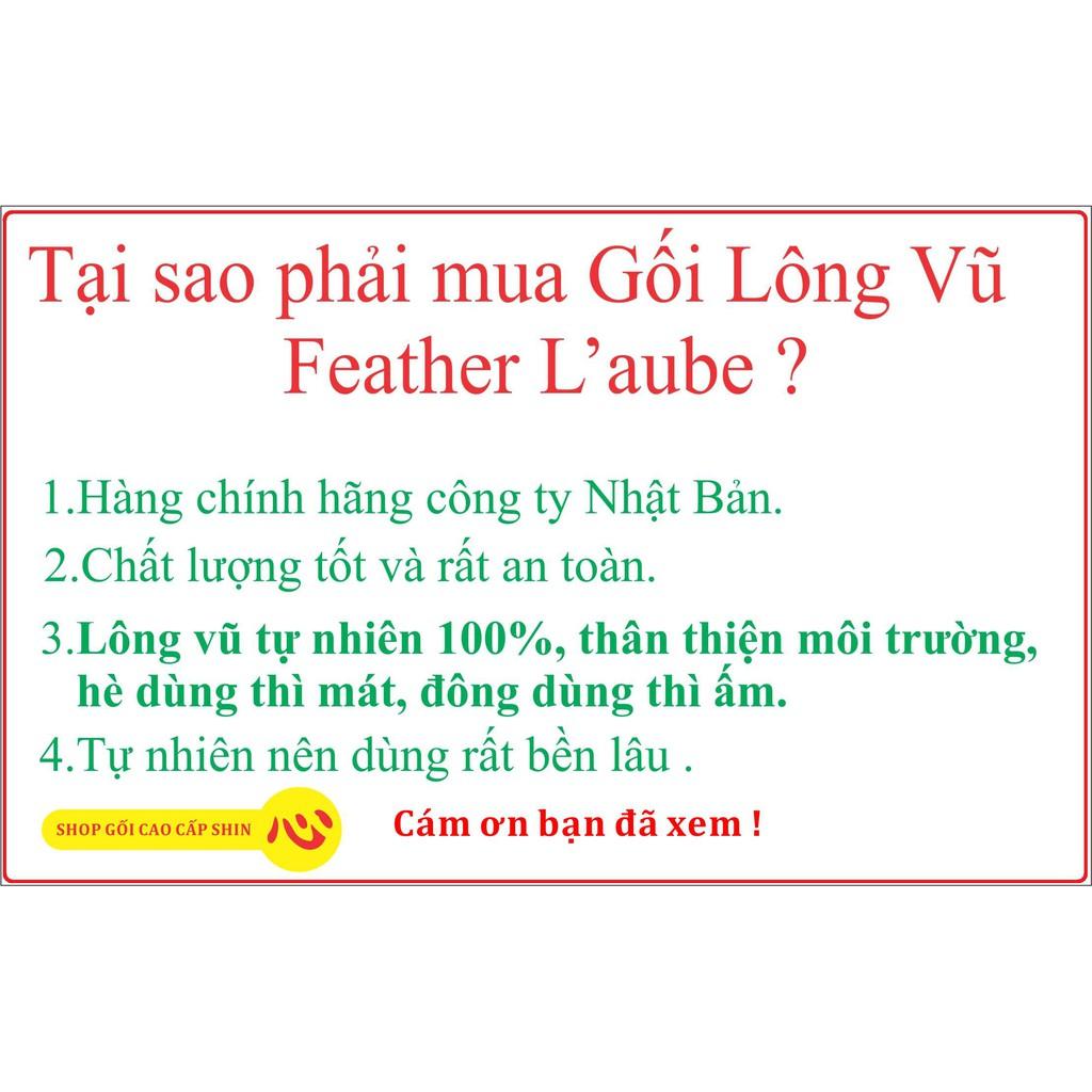 Gối ngủ lông vũ tự nhiên cao cấp 50x70cm hiệu Laube