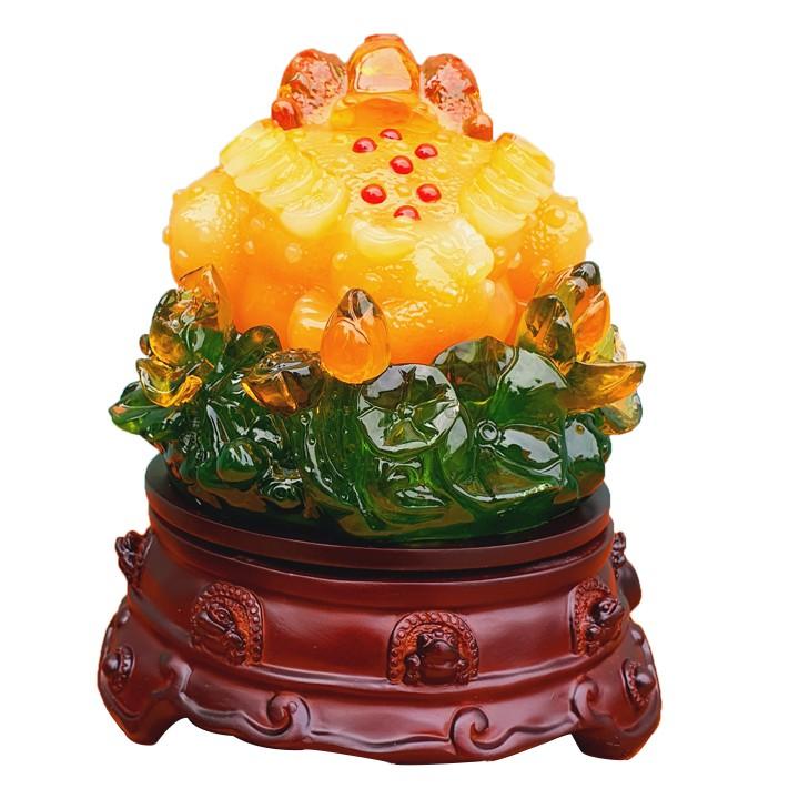 Cóc Ngậm Tiền Vàng Hồ Lô Cao 18cm