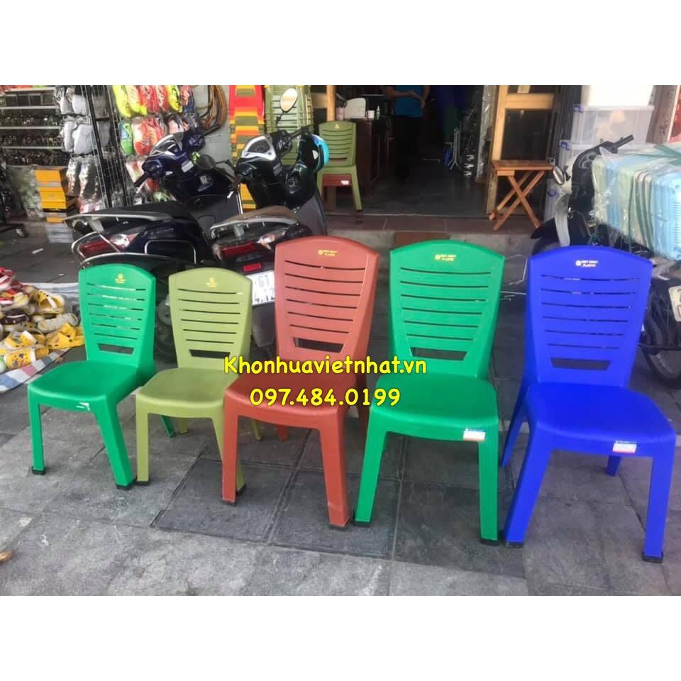 Ghế nhựa Việt Nhật dựa lớn sọc ngang- thương hiệu Việt Nhật cao cấp