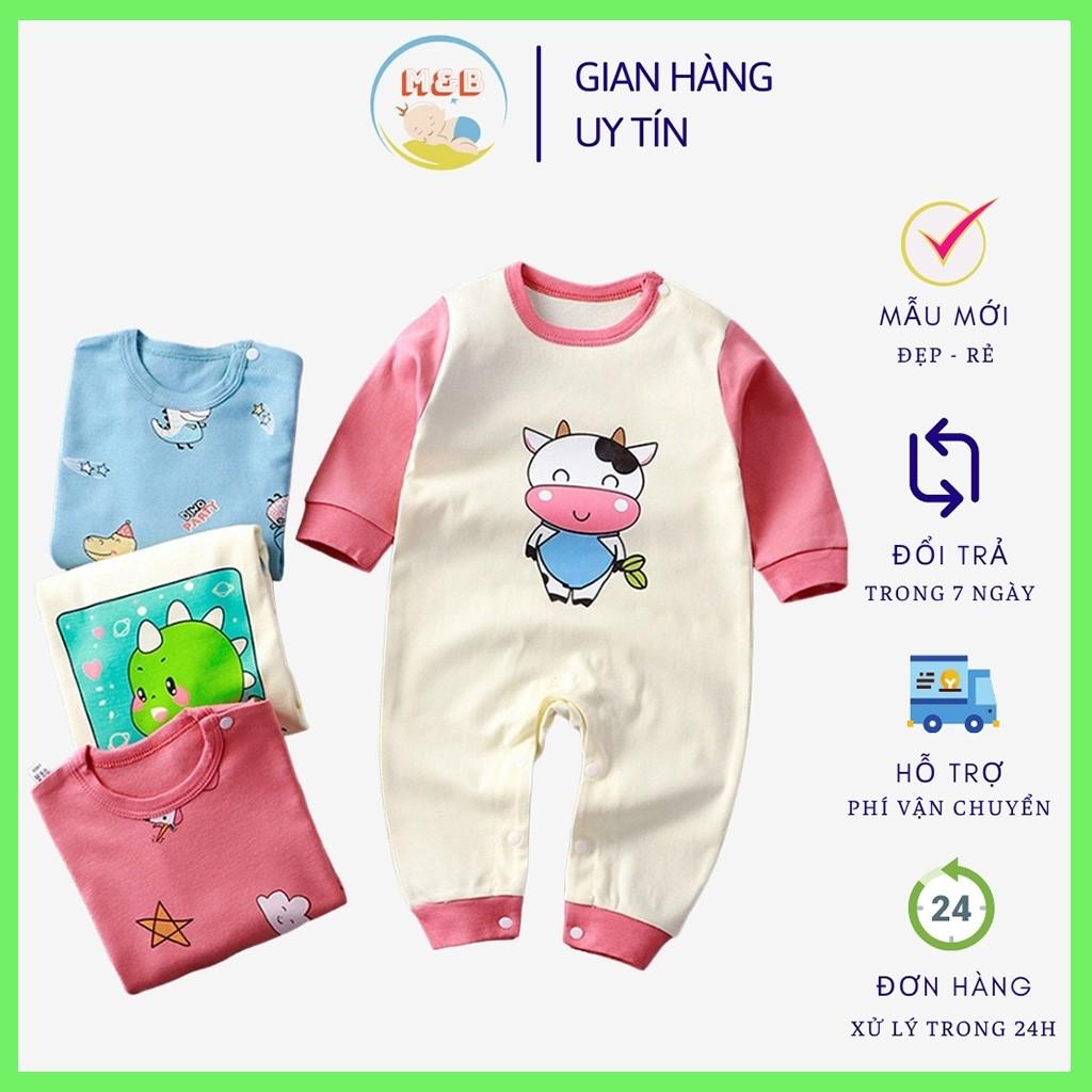 Body sơ sinh bodysuit cho bé trai bé gái dài tay liền thân từ 3-12kg, hàng QC in hình cực yêu – BD13