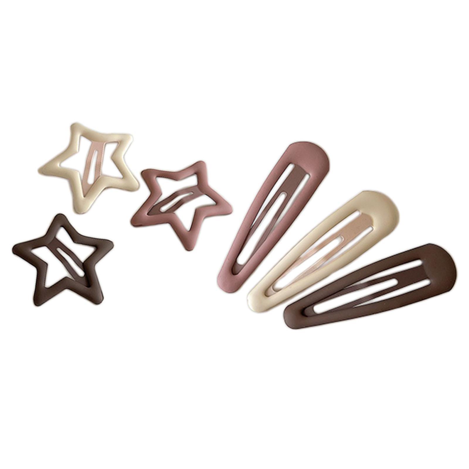 6 Pieces Metal Snap Hair Clips Hairpins Elegant Hair Barrettes for Leisure Casual