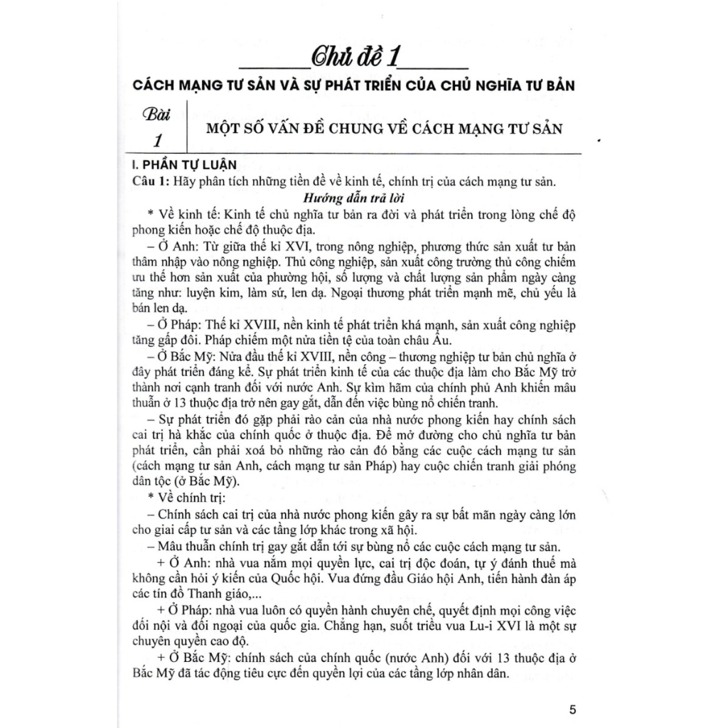 Trả Lời Câu Hỏi Lịch Sử 11 - Tự Luận Và Trắc Nghiệm