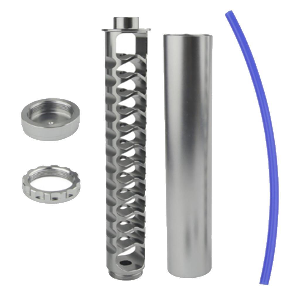 2 Set 6in Single-core Spiral Automotive Fuel Filter 1/2''-28 Titanium