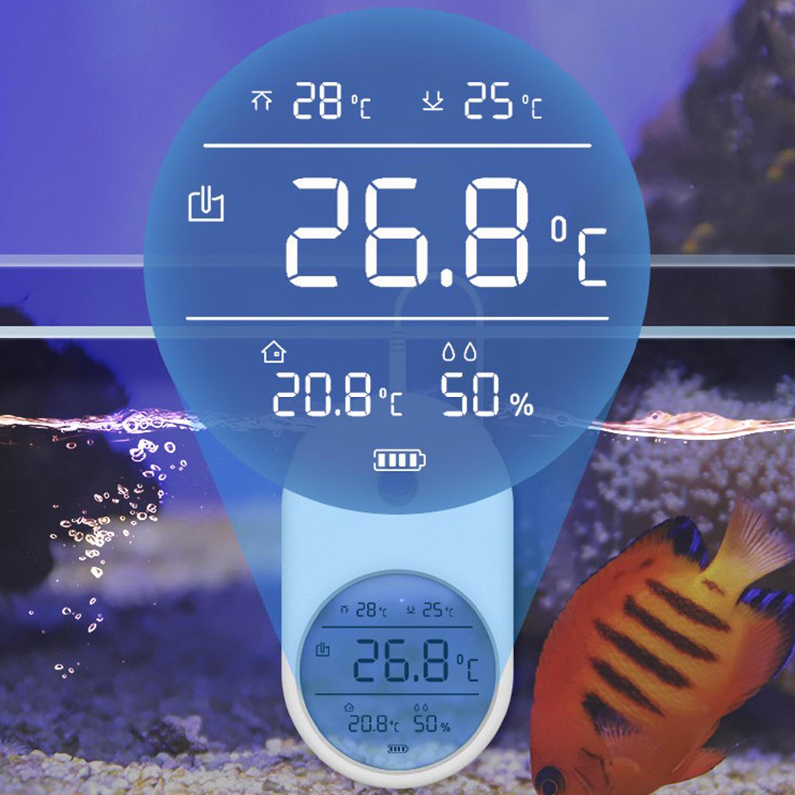 3in1 LCD Digital Aquarium Thermometer Fish Tank Temperature for Reptiles