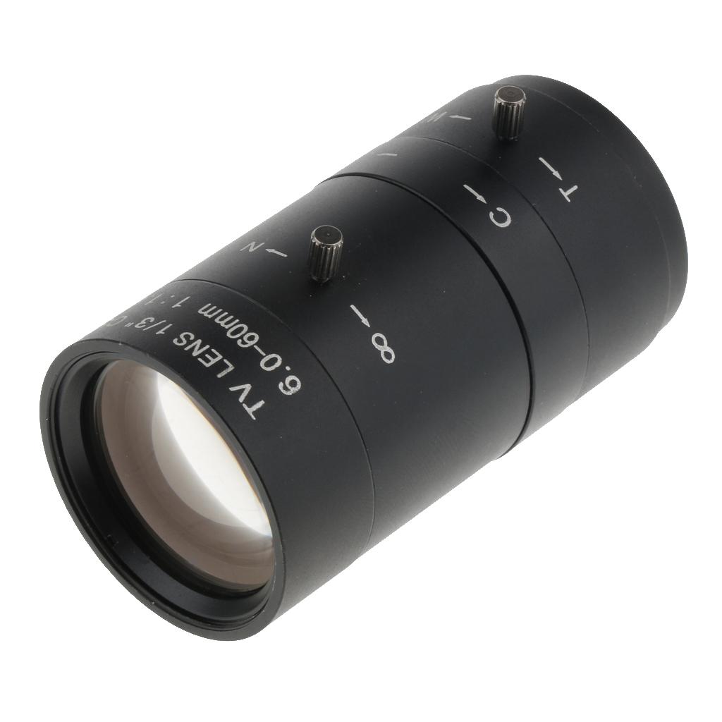 6mm 60mm F1.6 3 MP  Varifocal  Industrial Camera Lens CS Bracket