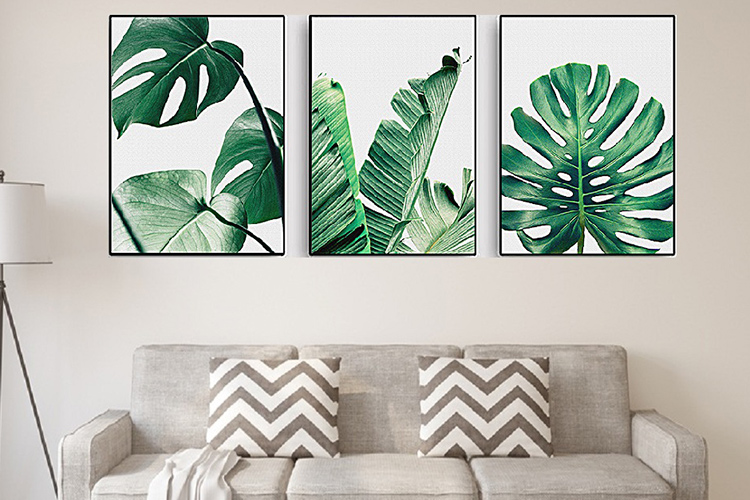Bộ 3 Khung Tranh Treo Tường Carehouse Canvas Lá CVCXJ2-LA