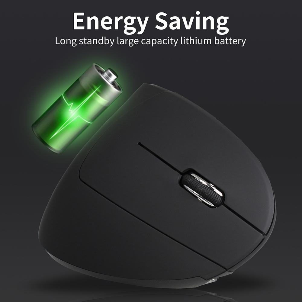 Chuột dọc có thể sạc lại không dây YWYT 2.4G 3 mức DPI có thể điều chỉnh
