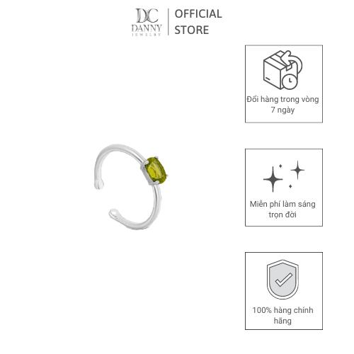 Nhẫn Nữ Danny Jewelry Bạc 925 Xi Rhodium Đính Đá Peridot N0104