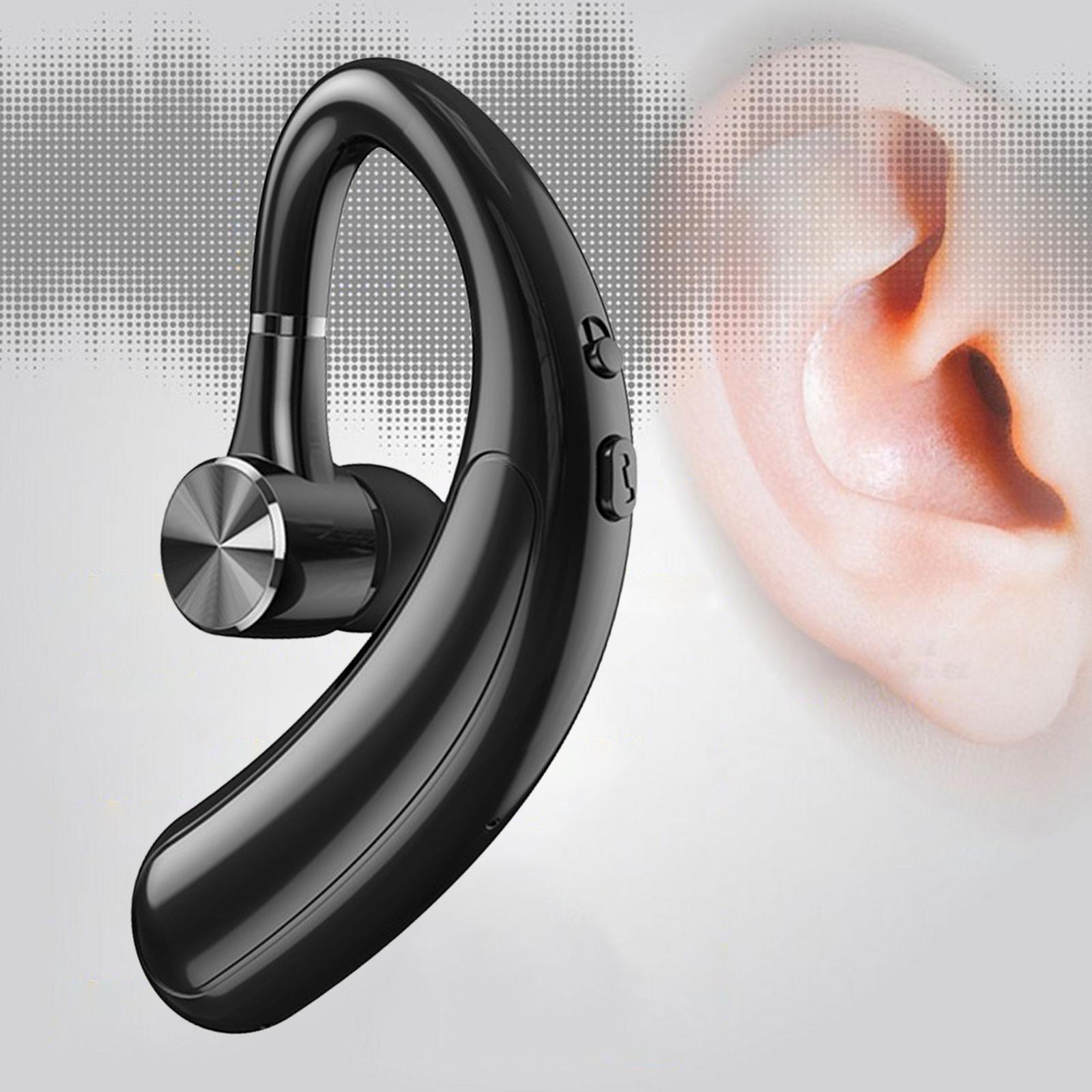 Wireless Headset Business Earphones Rechargeable Noise Cancelling Surround Ear-Hook Bluetooth Headset for Running Sports Laptop Video Music