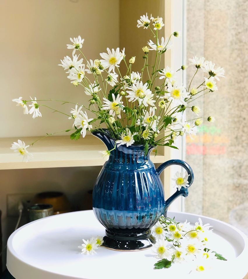 Lọ hoa cao 25cm gốm sứ Bát Tràng cao cấp