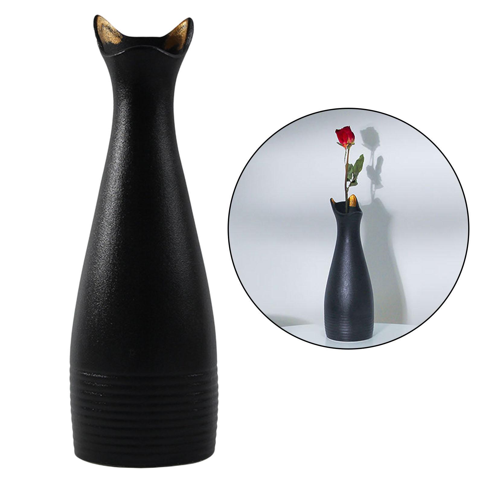 2 Pieces Cute Ceramic Dry Flower Vase Photo Props Decor Floral Arrangement