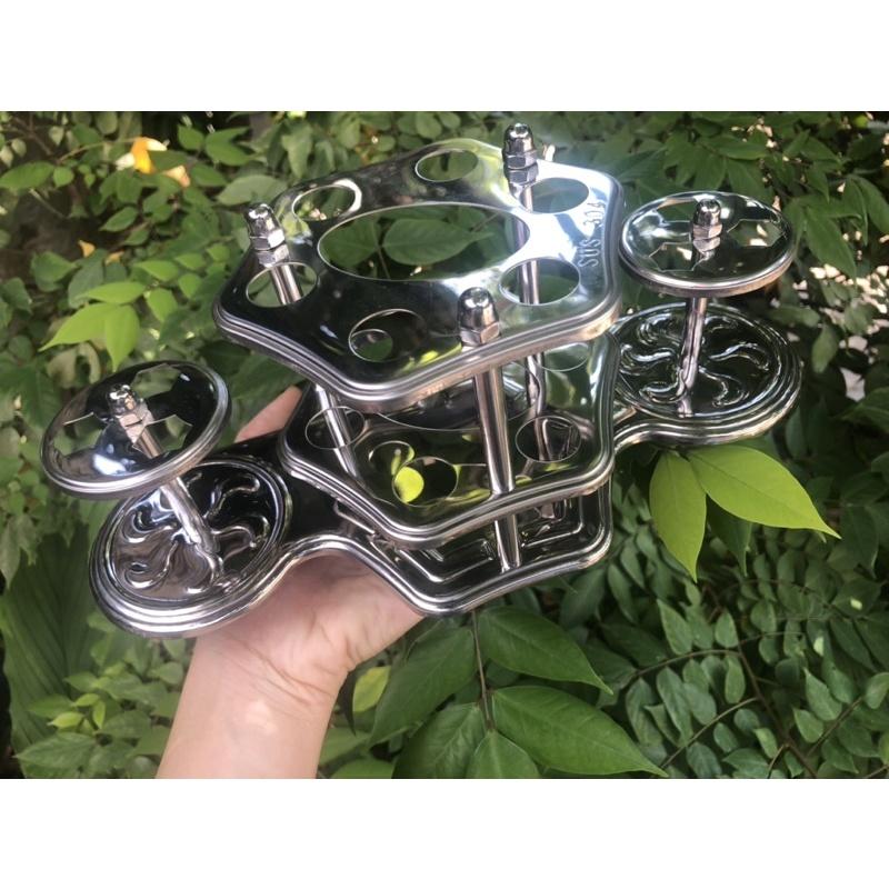 Kệ bàn chải đánh răng,kem đánh răng,ly-Kệ bàn chải đánh răng inox