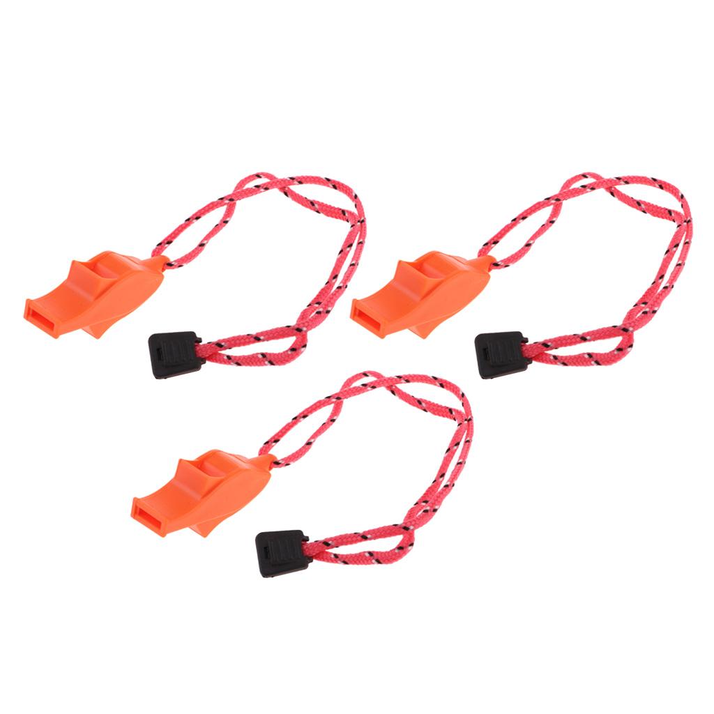 3x High Decibel Outdoor Emergency Climbing Whistle for Safety Hunting Orange