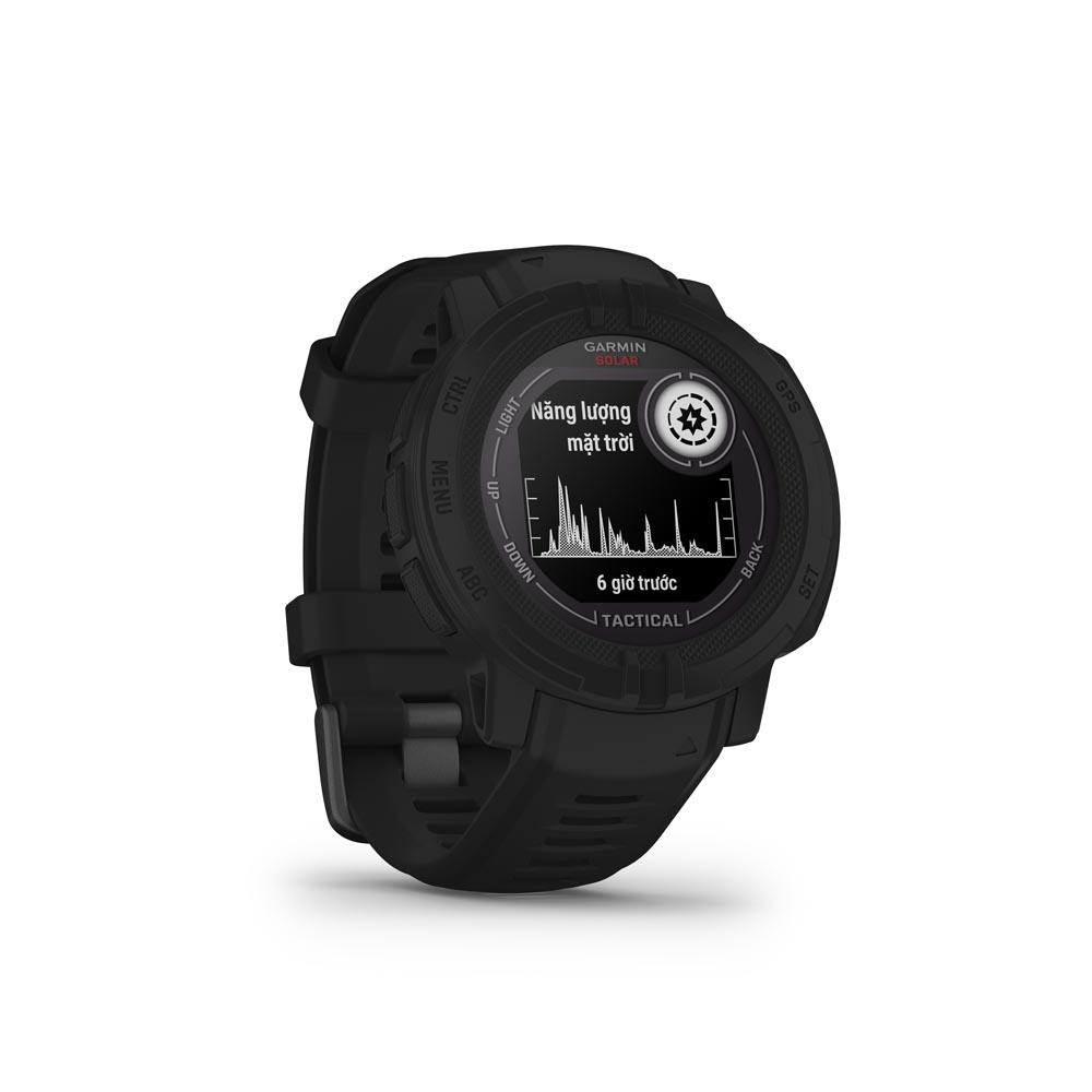 Đồng Hồ Thông Minh Garmin Instinct 2 Solar - Tactical Edition (Black/Coyote Tan) - Hàng Chính Hãng