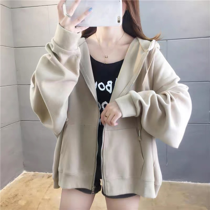 ÁO KHOÁC PHỐI HIỆU TAY THỜI TRANG HOODIE CÓ DÂY KÉO