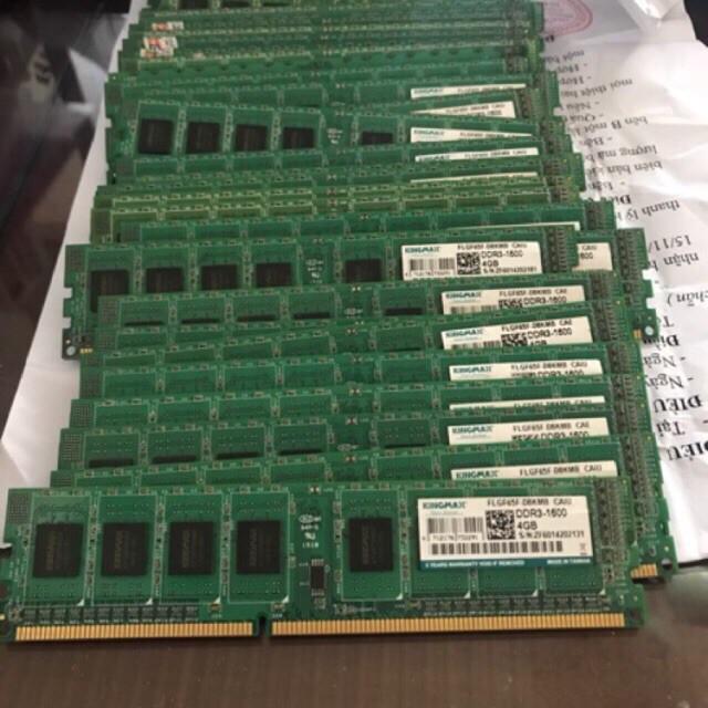 Ram Ddr3 4gb bus 1600 Kingmax, Kingston, samsung, adata....các hãng. Bảo hành 3 tháng