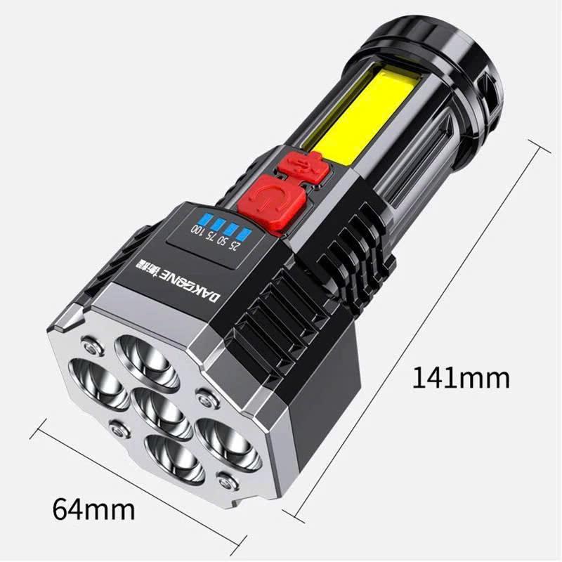 Đèn Pin Cầm Tay DP01 Gồm 4 Chế Độ Chiếu Xa 200m, Đèn Pin Mini DP03 Có 3 Chế Độ Sáng