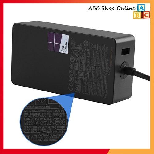 Sạc Dùng Cho Microsoft Surface Book, Book 2, Laptop, nguồn adapter 102W