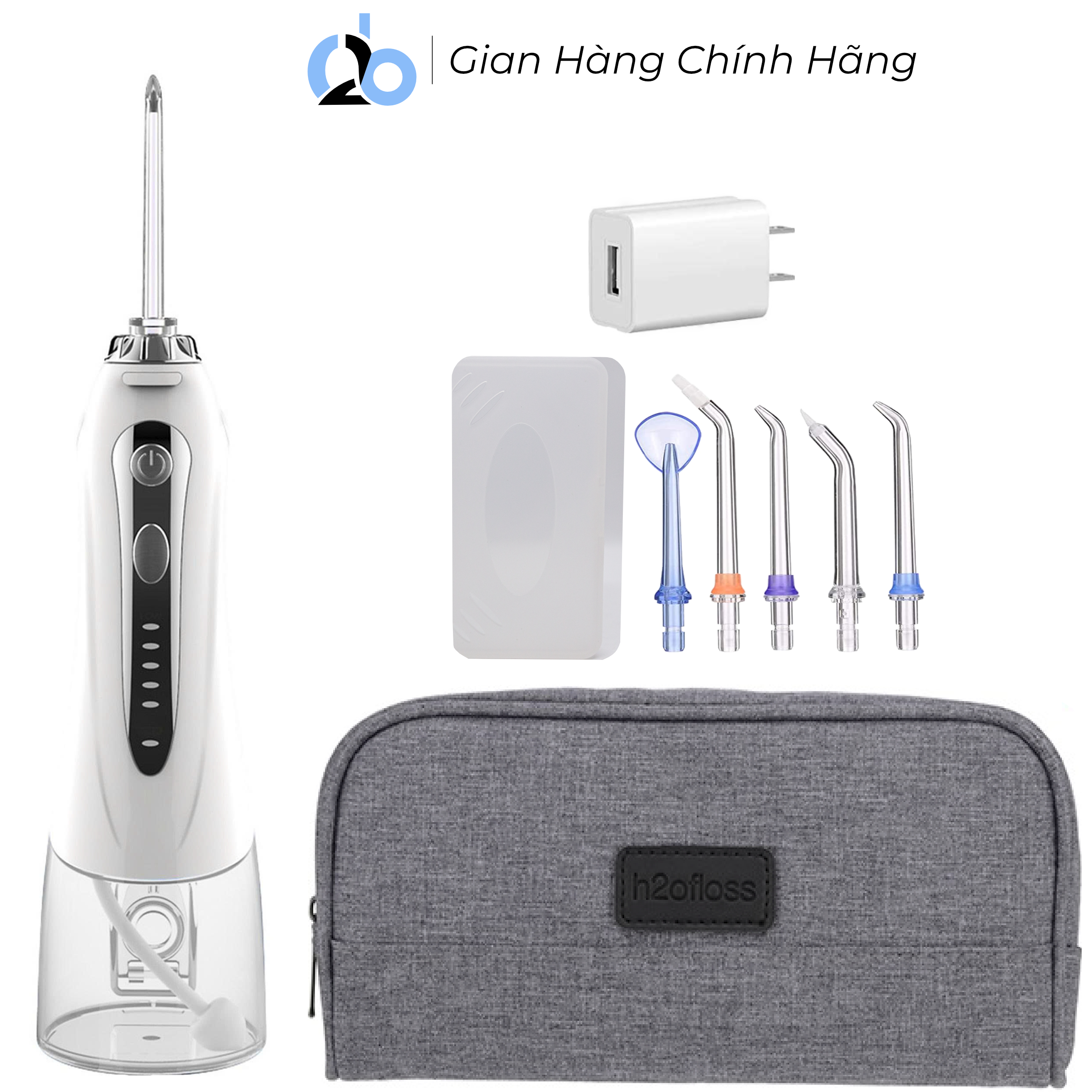 Tăm nước cầm tay H2ofloss HF-9P. Phiên bản thế hệ thứ 5 – Trắng