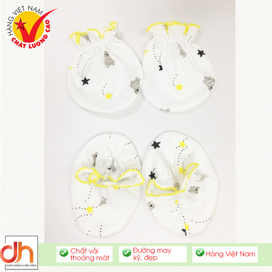 Set 5 bộ bao tay + bao chân sơ sinh JouBaby (SP000147)