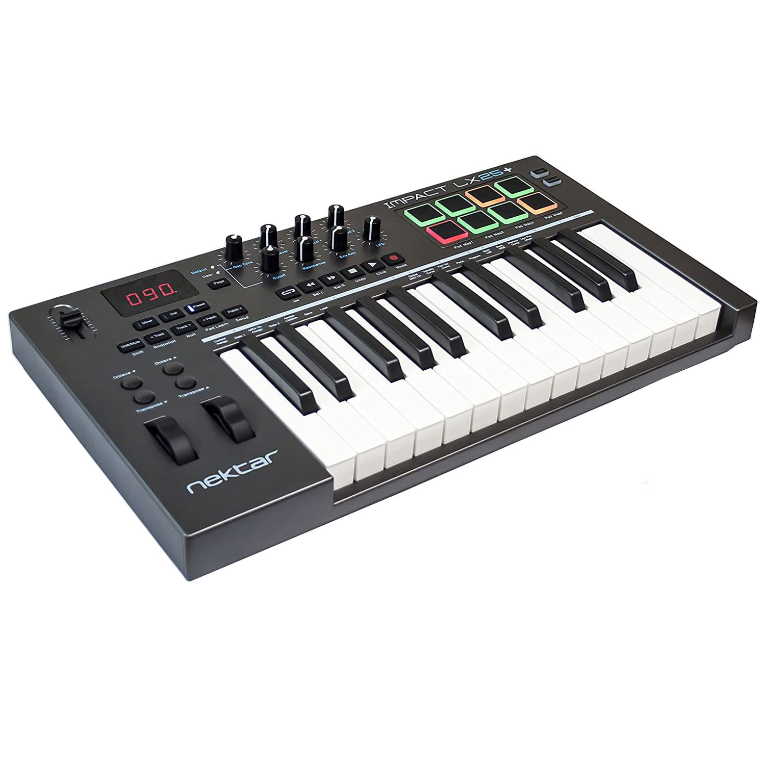 Nektar Impact LX25+ Midi Keyboard Controller 25 Phím Cảm ứng lực Bàn phím sáng tác - Sản xuất âm nhạc Producer LX25 Hàng Chính Hãng - Kèm Móng Gẩy DreamMaker