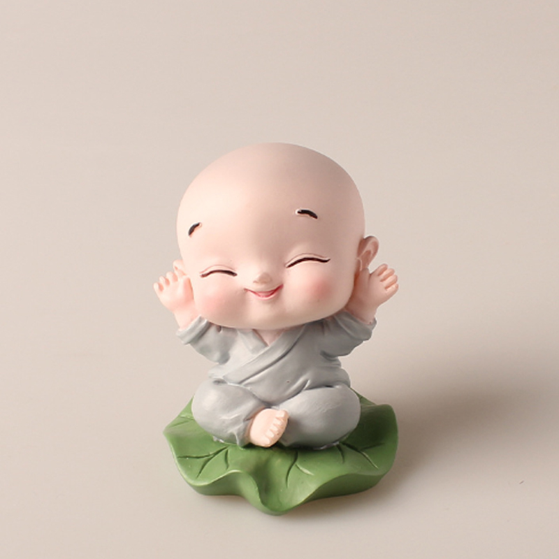 Bộ 04 chú tiểu ngồi lá sen