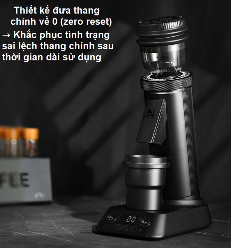 Máy xay hạt cà phê chuyên nghiệp Single Dose, tích hợp 36 chế độ xay. Thương hiệu Mỹ cao cấp HiBREW - G5 Plus. HÀNG CHÍNH HÃNG