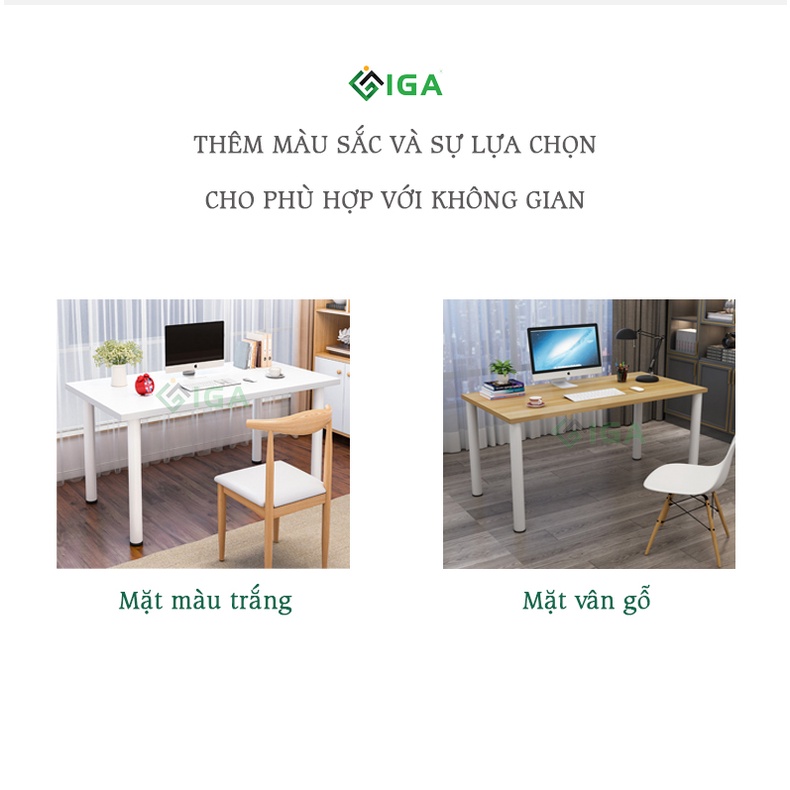 [GIÁ SỐC] Bàn Làm Việc Bàn Học Cao Cấp Chắc Chắn Dùng Decor Nhà Chân Sắt Sơn Tĩnh Điện - GT62