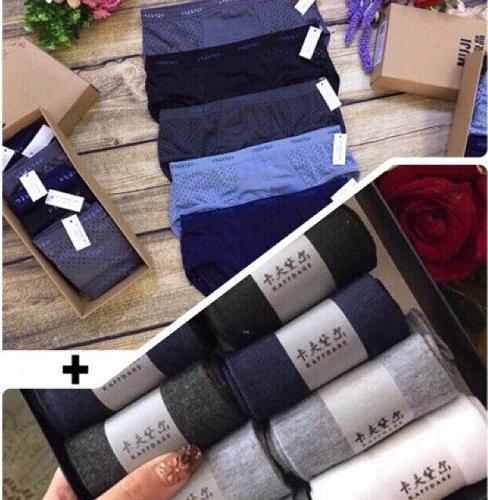 Combo 5 quần sịp cho nam tặng kèm 10 đôi tất