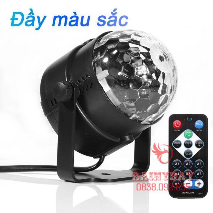 Đèn led xoay 7 màu vũ trường nháy chớp theo nhạc bay phòng sân khấu cảm ứng nhạc có điều khiển