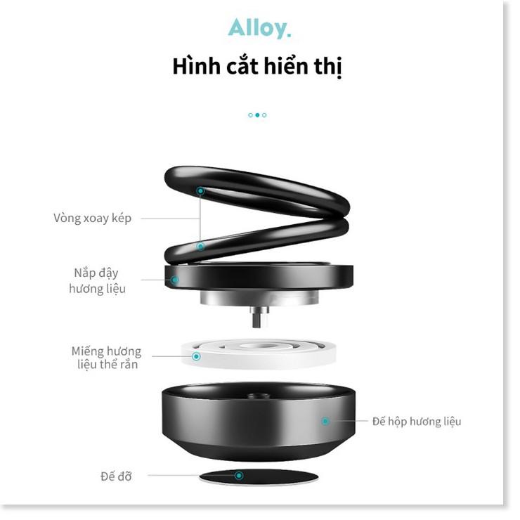 Dụng cụ khử mùi ô tô với miếng hương liệu cao cấp, thiết kế vòng xoay khếch tán mùi hương tự động