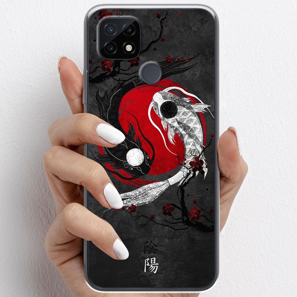 Ốp lưng cho Realme C21, Realme C21Y nhựa TPU mẫu Cá âm dương