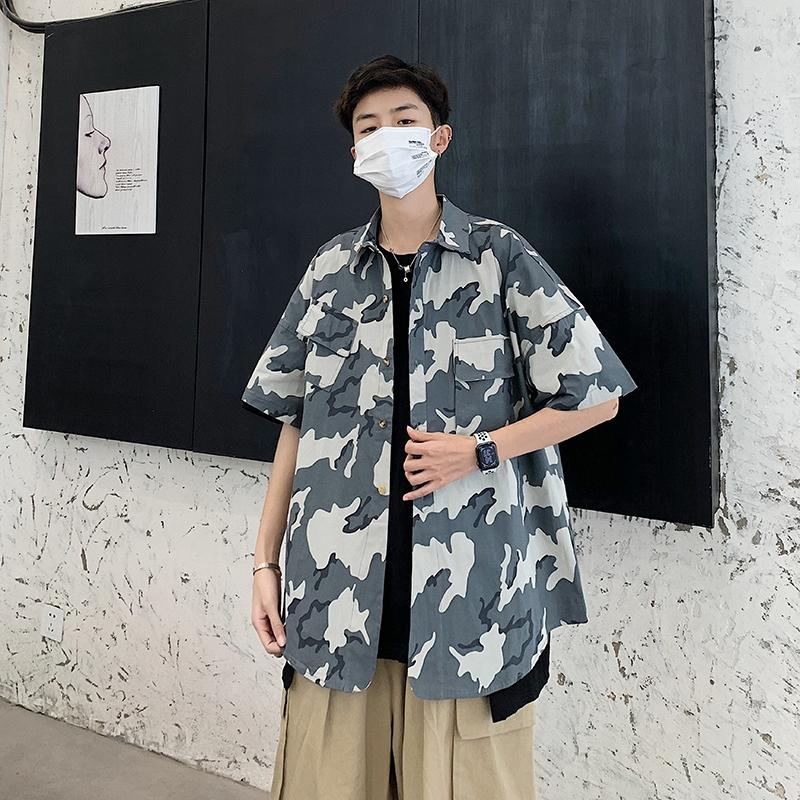 Áo Sơ Mi Ngắn Tay Họa Tiết Rằn Ri Thời Trang Dành Cho Nam