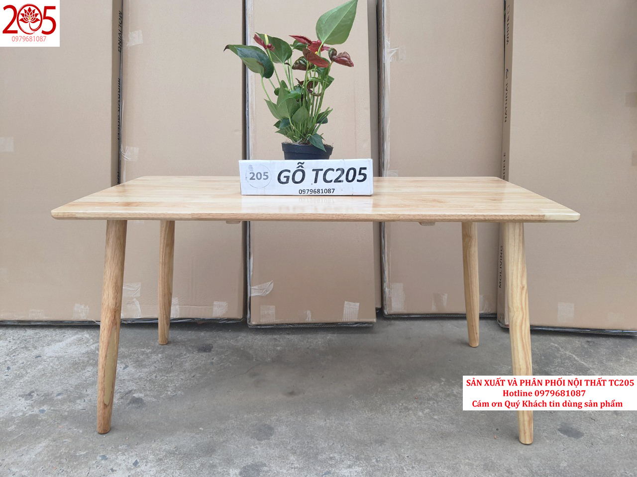 BÀN SOFA GỖ CAO SU 100% -  RUBBER WOOD TABLE