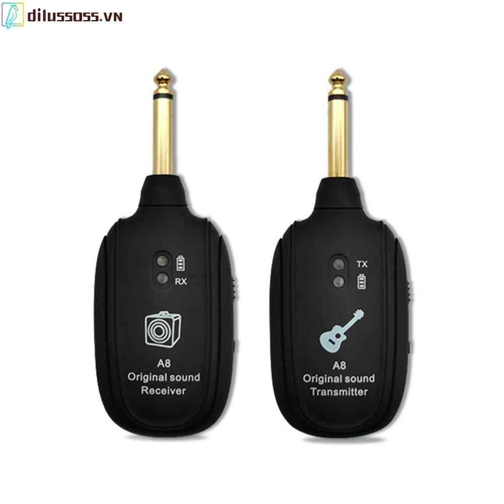 Bộ Nhận Tín Hiệu Âm Thanh Không Dây A8 UHF Cho Đàn Guitar Điện