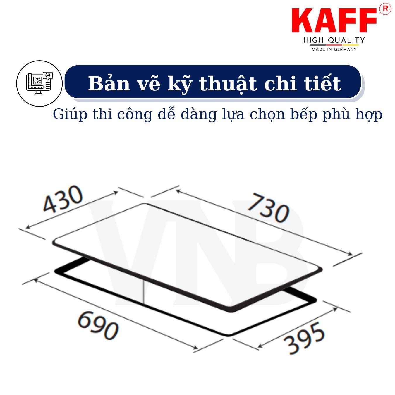 Bếp âm từ kết hợp ga nhập khẩu Malaysia KAFF KF-088IG - Hàng chính hãng