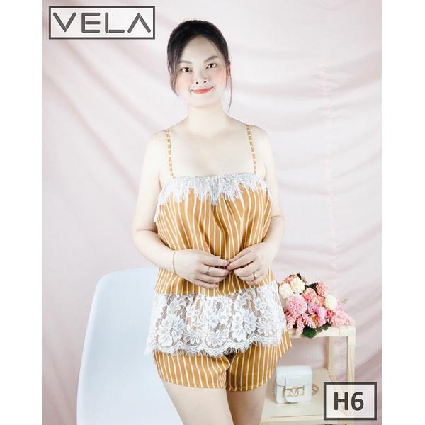 Bộ Ngủ Hai Dây Ren Phối Lụa Satin Loại 1