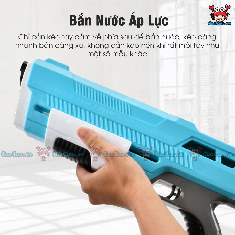 Súng nước áp lực cỡ lớn, Đồ chơi súng nước mô phỏng loại Spyra One giá rẻ phun nước xa 15m cho bé đi biển bể bơi