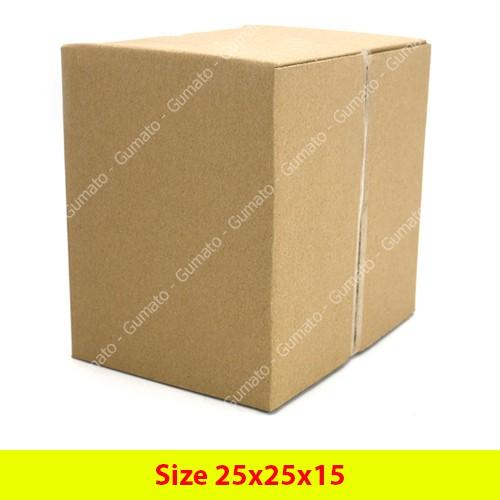 Hộp giấy, thùng carton size 25x25x15 giấy carton gói hàng Everest